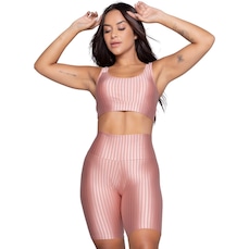 Conjunto Top e Bermuda New Zig 3D Vekyo Bojo Compressão Moda Fitness