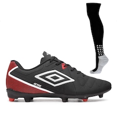 Chuteira de Campo Masculino Umbro Attak Eternal + 1 Par de Meião Penalty Matis 788