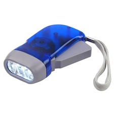 Mini Lanterna Dínamo DK Portátil 3 LEDs com Carga Manual Sem uso de Pilhas