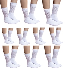 Kit 10 Pares Meião Cano Alto Academia Vekyo Meia Aeróbica Fitness