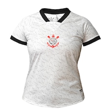 Camisa Corinthians Baby Look Raglan Coimbra - Feminino