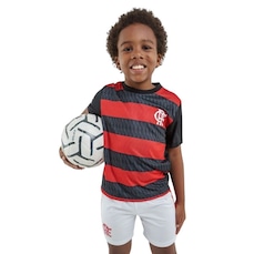 Kit Uniforme de Futebol Braziline Mini Craque Flamengo Infantil