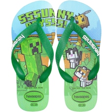 Chinelo De Dedo Havaianas Kids Minecraft Infantil