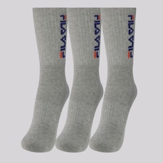 Kit Meia Fila 3 Pares Cano Alto Double Unissex