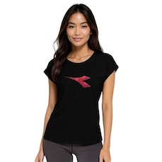 Camiseta Diadora Big Logo Camo Feminina