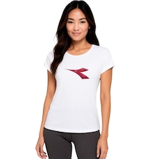 Camiseta Diadora Big Logo Camo Feminina