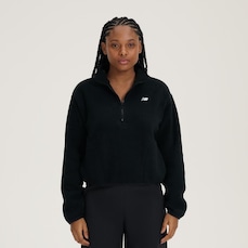 Blusão New Balance Fleece 1/2 Zíper Feminino