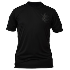 Camisa Do Corinthians Dry Black Bordado Coimbra - Masculino