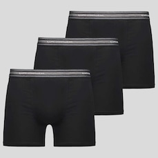 Kit 3 Cuecas Lupo Boxer Algodão com Elastano Basic Masculina