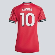 Camisa Manchester United Home 2026 adidas 10 Cunha Feminina