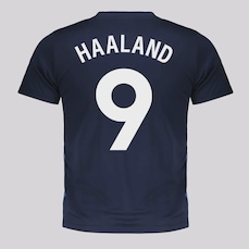 Camisa Manchester City Shield Marinho 9 Haaland Infantil