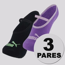 Kit 2 Meias Puma Pilates Sapatilha Feminina