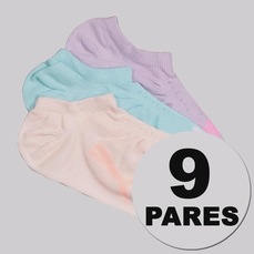 Kit 9 Pares de Meia Puma Sapatilha Feminina
