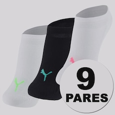 Kit 9 Pares de Meia Puma Sapatilha Invisivel Feminina