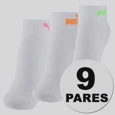 Kit 9 Pares de Meia Puma Cano Baixo Feminina