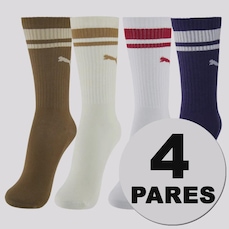 Kit 4 Pares de Meia Puma Cano Longo Sortidas
