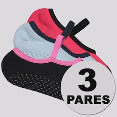 Kit 3 Pares de Meia Puma Pilates Feminina