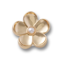 Jibbitz Crocs Flor Dourada com Pérola