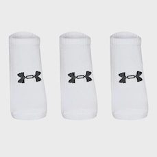 Kit 3 Pares de Meia Under Armour Core Cotton Cano Invisível Unissex
