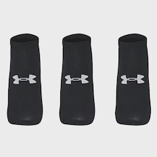 Kit 3 Pares de Meia Under Armour Core Cotton Cano Invisível Unissex