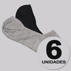 Kit 6 Pares de Meia Puma Invisível Masculina
