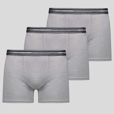 Kit 3 Cuecas Lupo Boxer com Elastano Masculina