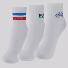 Kit 3 Pares de Meia Cano Curto Selene Infantil