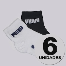 Kit 6 Pares de Meia Puma Cano Médio Infantil