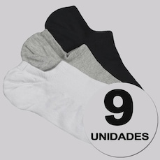 Kit 9 Pares de Meia Selene Sapatilha Invisível Unissex