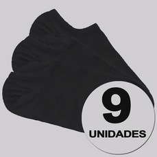 Kit 9 Pares de Meia Selene Sapatilha Invisível Feminina