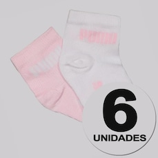 Kit 6 Pares de Meia Puma Cano Médio Infantil