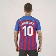 Camisa Barcelona Listrada 10 Yamal Masculina