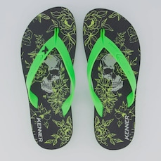 Chinelo Kenner Summer Skull Florido Masculino