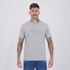 Camiseta Fila Regular Letter Outline Masculina