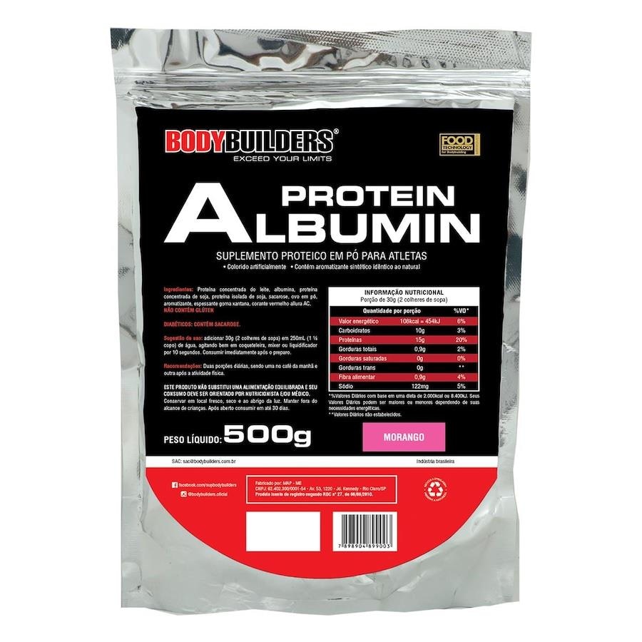 Albumina Protein Bodybuilders Morango 500g Centauro