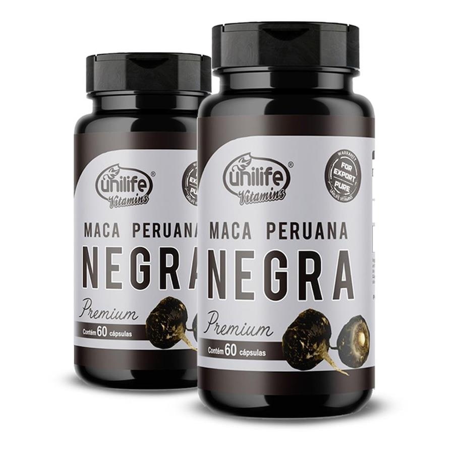 Kit de Maca Peruana Negra Unilife 60 cápsulas 2 unidades Centauro