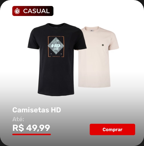 Camisetas HD até R$49,99
