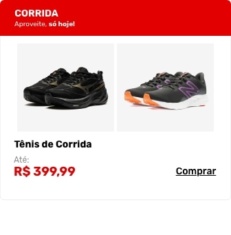 Tênis de corrida por até 399,99 