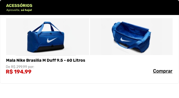Mala Nike Brasilia M Duff 9.5 - 60 Litros