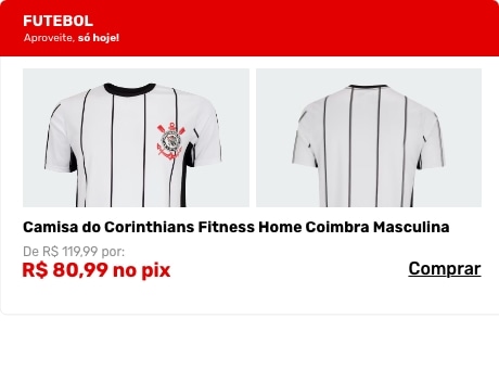 Camisa do Corinthians Fitness Home Coimbra Masculina