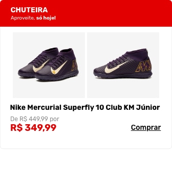 Chuteira Society Nike Mercurial Superfly 10 Club KM Júnior