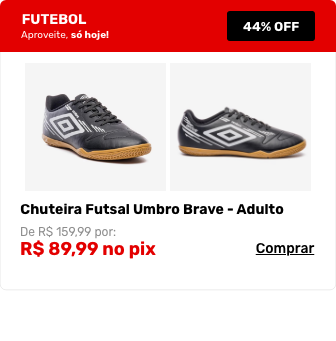 Chuteira Futsal Umbro Brave - Adulto