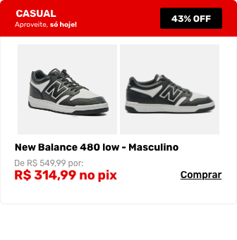 Tênis Masculino New Balance 480 Low