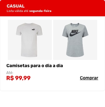 Camisetas para o dia a dia.