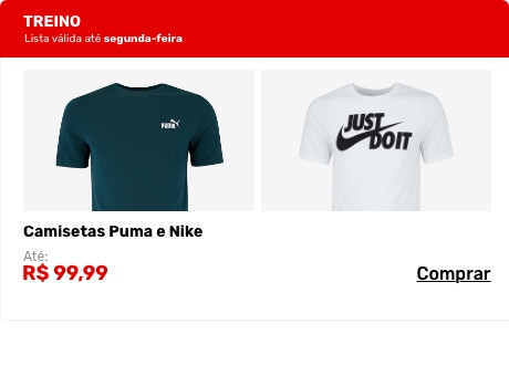 Camisetas Puma e Nike