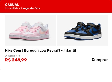 Tênis Infantil Nike Court Borough Low Recraft