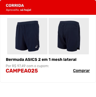 Bermuda ASICS 2 Em 1 Mesh Lateral 