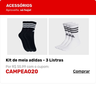 Kit de Meia adidas - 3 Listras