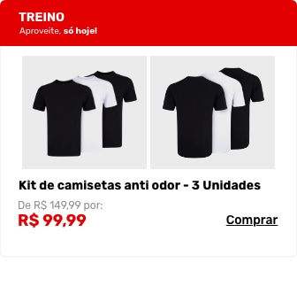 Kit de Camisetas masculinas anti odor - 3 Unidades