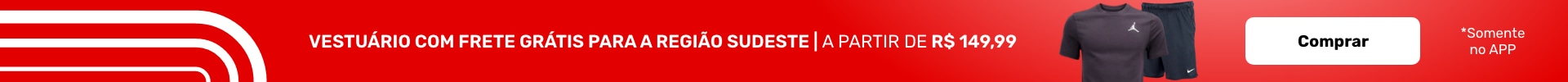vestuário com frete grátis para a região sudeste